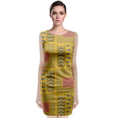 Digital Paper African Tribal Classic Sleeveless Midi Dress
