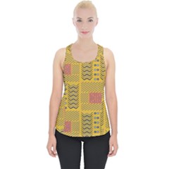 Digital Paper African Tribal Piece Up Tank Top