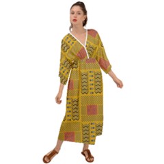 Digital Paper African Tribal Grecian Style  Maxi Dress