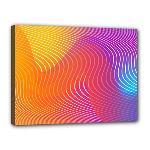 Chevron Line Poster Music Canvas 16  X 12  (stretched)