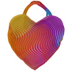 Chevron Line Poster Music Giant Heart Shaped Tote by Mariart