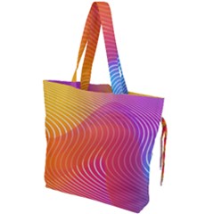 Chevron Line Poster Music Drawstring Tote Bag