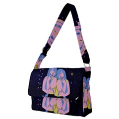 Twin Horoscope Astrology Gemini Full Print Messenger Bag (m) by Alisyart