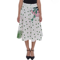 Plants Flowers Nature Blossom Perfect Length Midi Skirt