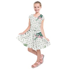 Plants Flowers Nature Blossom Kids  Short Sleeve Dress by Mariart