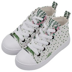 Plants Flowers Nature Blossom Kids  Mid-top Canvas Sneakers by Mariart