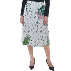 Plants Flowers Nature Blossom Classic Velour Midi Skirt 