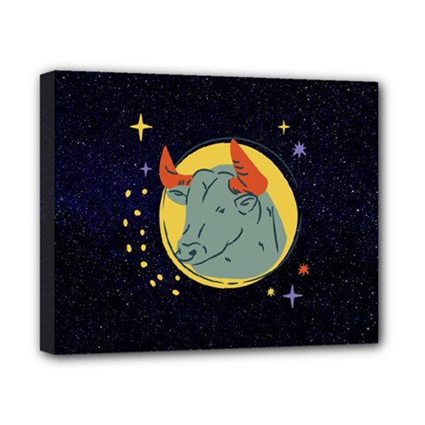 Zodiak Bull Horoscope Sign Star Canvas 10  X 8  (stretched) by Alisyart