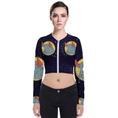 Zodiak Bull Horoscope Sign Star Long Sleeve Zip Up Bomber Jacket by Alisyart