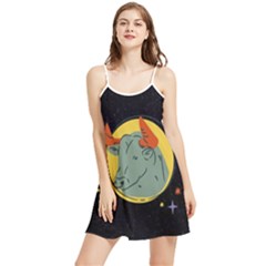 Zodiak Bull Horoscope Sign Star Summer Frill Dress