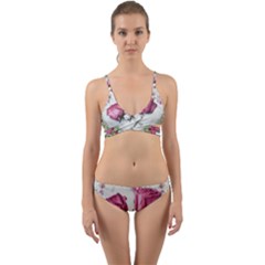 Love Ornament Design Wrap Around Bikini Set