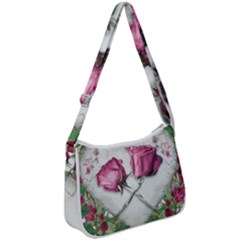 Love Ornament Design Zip Up Shoulder Bag by dflcprintsclothing