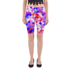 Squares Pattern Geometric Seamless Yoga Cropped Leggings