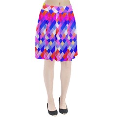 Squares Pattern Geometric Seamless Pleated Skirt