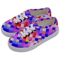 Squares Pattern Geometric Seamless Kids  Classic Low Top Sneakers
