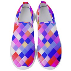 Squares Pattern Geometric Seamless Men s Slip On Sneakers by Dutashop