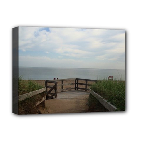 Beach Day  Deluxe Canvas 16  X 12  (stretched)  by IIPhotographyAndDesigns