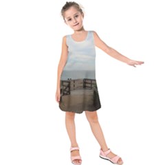Beach Day  Kids  Sleeveless Dress by IIPhotographyAndDesigns