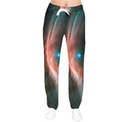   Space Galaxy Women Velvet Drawstring Pants by IIPhotographyAndDesigns