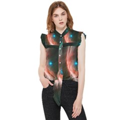   Space Galaxy Frill Detail Shirt by IIPhotographyAndDesigns