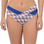 Flapping American Flags Double Strap Halter Bikini Bottom