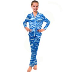 Gc (65) Kid s Satin Long Sleeve Pajamas Set