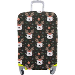Bear Rein Deer Christmas Luggage Cover (large)