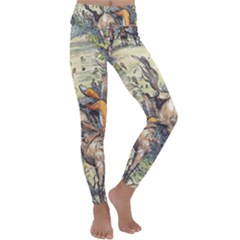 The Flying Fox - By Larenard  Kids  Lightweight Velour Classic Yoga Leggings by LaRenard