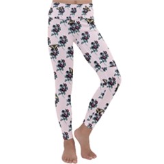 Rose Damour - Pink - By Larenard Kids  Lightweight Velour Classic Yoga Leggings by LaRenard