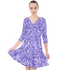 Gc (53) Quarter Sleeve Front Wrap Dress