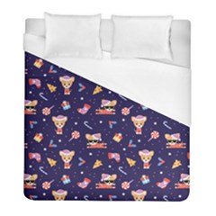 Cat Astro Love Duvet Cover (full/ Double Size) by designsbymallika