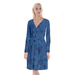 Gc (21) Long Sleeve Velvet Front Wrap Dress by GiancarloCesari