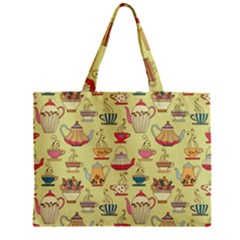 Etnic Cups Pattern Zipper Mini Tote Bag by designsbymallika