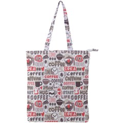 Coffee Love Double Zip Up Tote Bag by designsbymallika