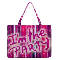 Party Concept Typographic Design Zipper Medium Tote Bag by dflcprintsclothing