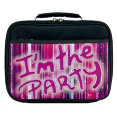 Party Concept Typographic Design Lunch Bag by dflcprintsclothing