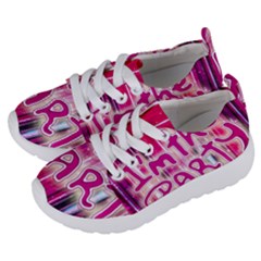 Party Concept Typographic Design Kids  Lightweight Sports Shoes by dflcprintsclothing