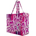 Party Concept Typographic Design Canvas Travel Bag View2