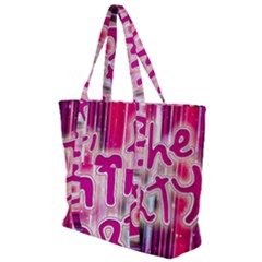 Party Concept Typographic Design Zip Up Canvas Bag by dflcprintsclothing