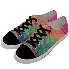 Alcohol Ink Men s Low Top Canvas Sneakers by Dazzleway