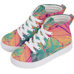 Alcohol Ink Kids  Hi-top Skate Sneakers by Dazzleway