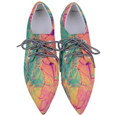 Alcohol Ink Pointed Oxford Shoes by Dazzleway