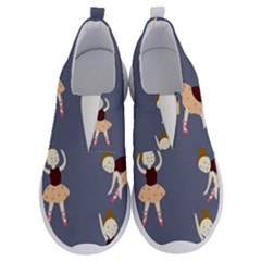Cute  Pattern With  Dancing Ballerinas On The Blue Background No Lace Lightweight Shoes