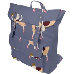 Cute  Pattern With  Dancing Ballerinas On The Blue Background Buckle Up Backpack by EvgeniiaBychkova