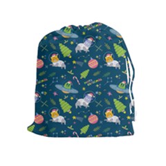 Space Christmas Space Christmas Drawstring Pouch (xl)