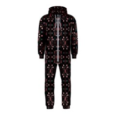 Dark Seamless Gemoetric Print Mosaic Hooded Jumpsuit (kids) by dflcprintsclothing