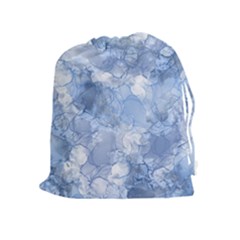 Blue Alcohol Ink Drawstring Pouch (xl)