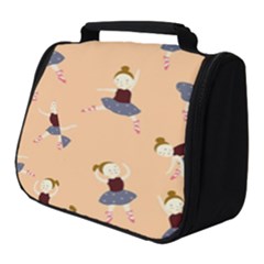 Cute  Pattern With  Dancing Ballerinas On Pink Background Full Print Travel Pouch (small) by EvgeniiaBychkova