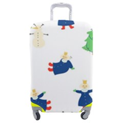 Funny  Winter Seamless Pattern With Little Princess And Her Christmas Luggage Cover (medium) by EvgeniiaBychkova