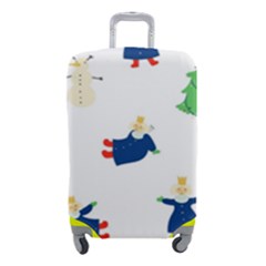 Funny  Winter Seamless Pattern With Little Princess And Her Christmas Luggage Cover (small) by EvgeniiaBychkova